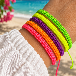 Makramee Armband Neon Vibes